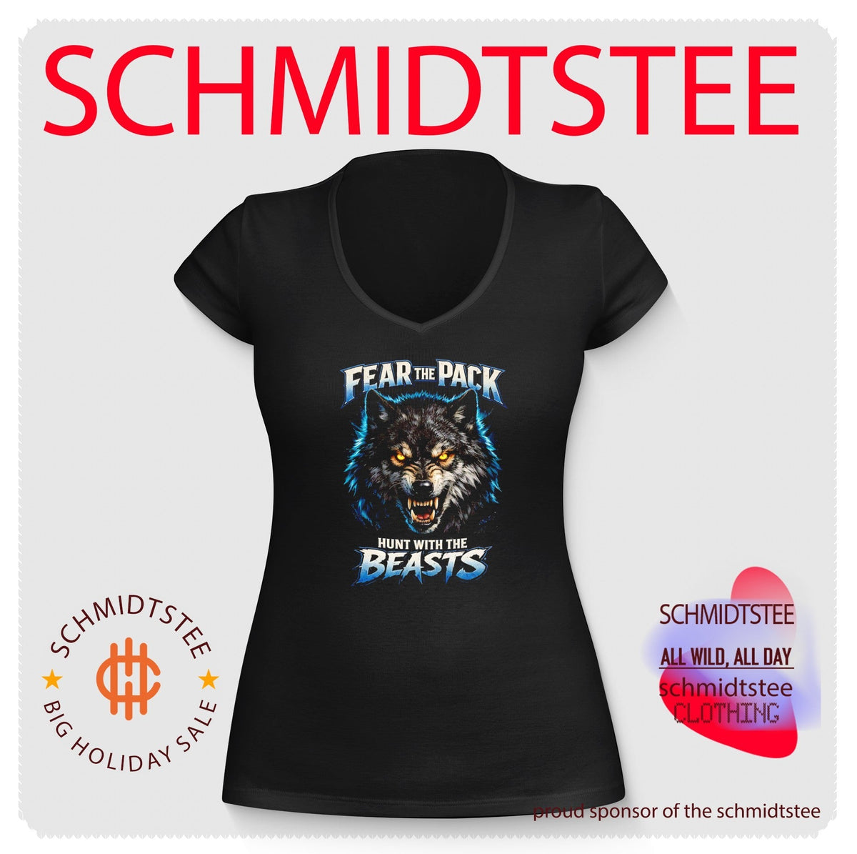 Fear the Pack Hunt with the Beasts wolf shirt Unisex