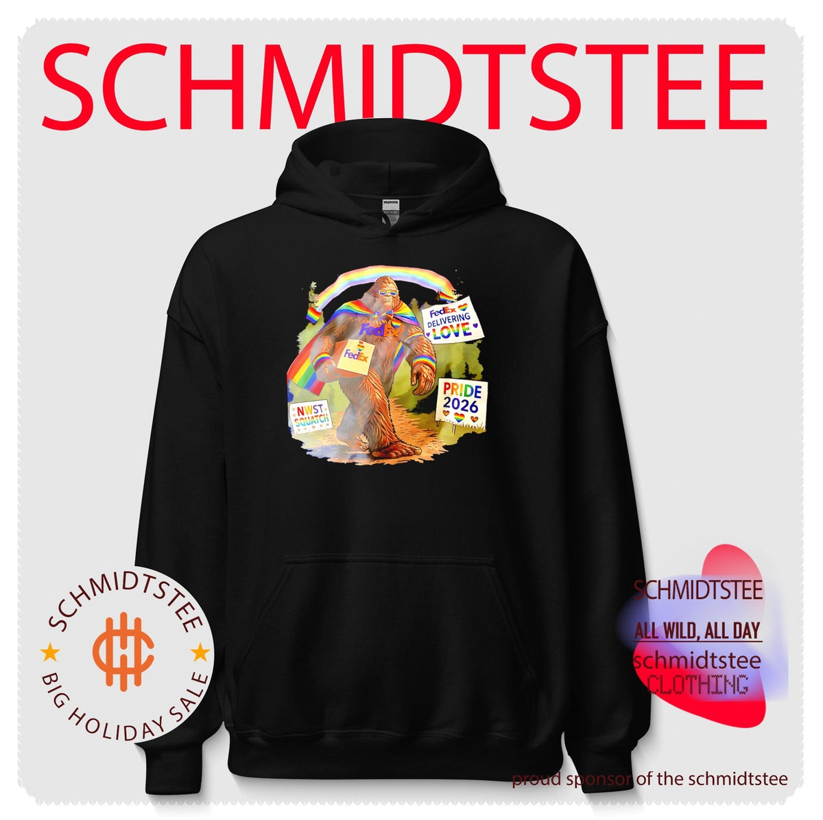 FedEx Delivering Love Bigfoot Pride 2026 shirt Unisex