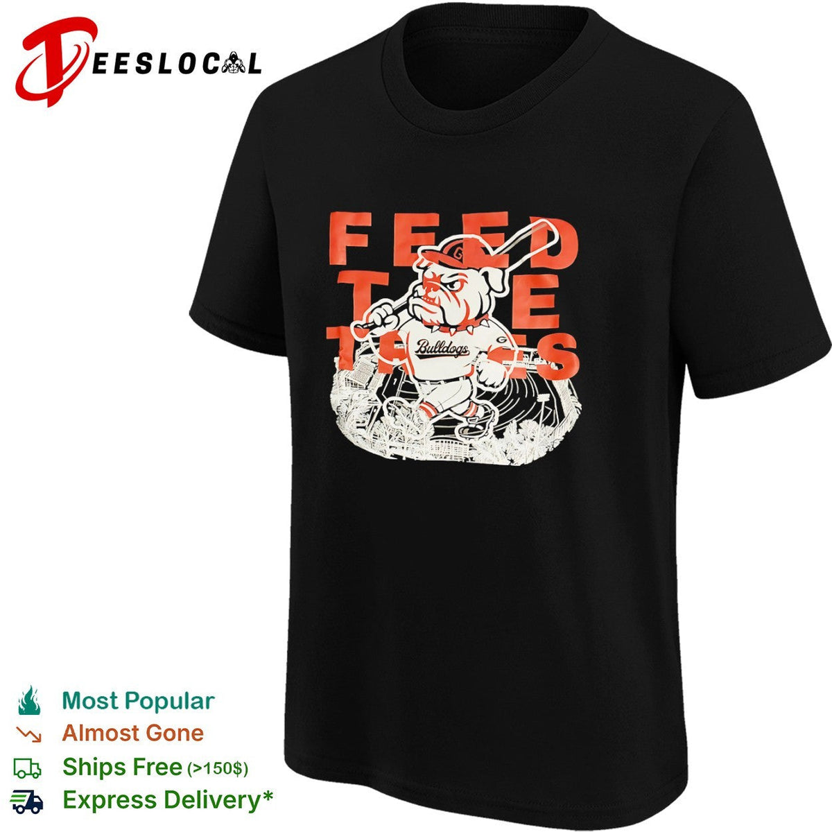 Feed the Tates Georgia Bulldogs baseball mascot Sanford Stadium shirt Unisex