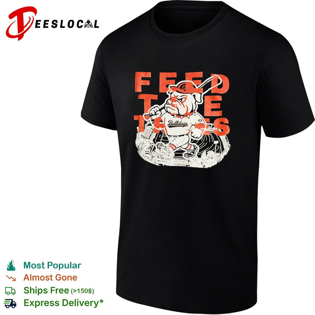 Feed the Tates Georgia Bulldogs baseball mascot Sanford Stadium shirt Unisex