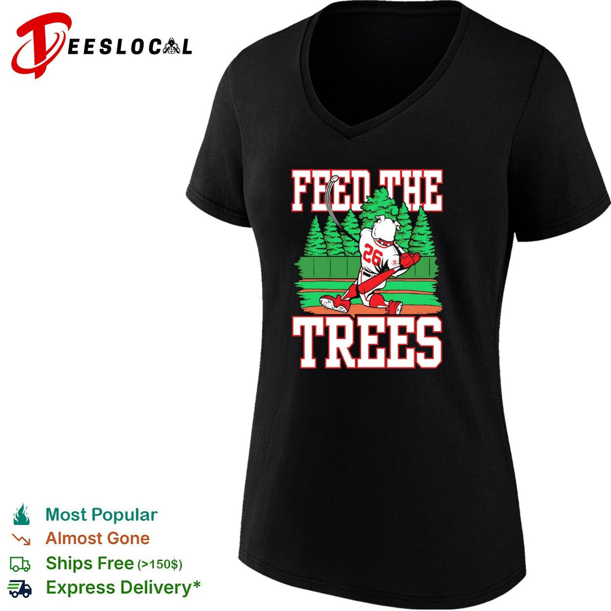 Feed the Trees Georgia Bulldogs baseball shirt Unisex