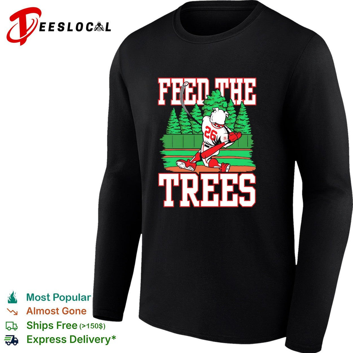 Feed the Trees Georgia Bulldogs baseball shirt Unisex
