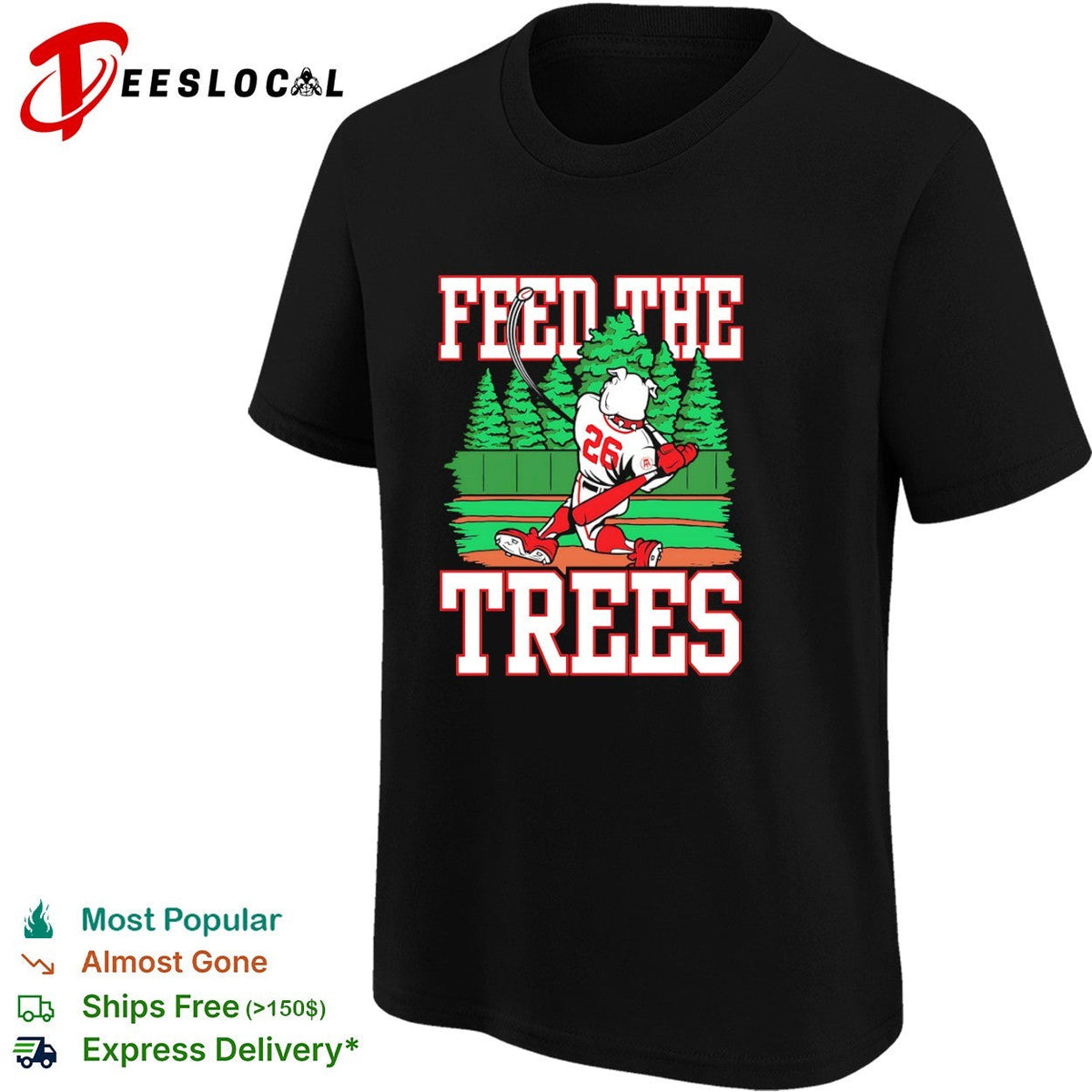 Feed the Trees Georgia Bulldogs baseball shirt Unisex