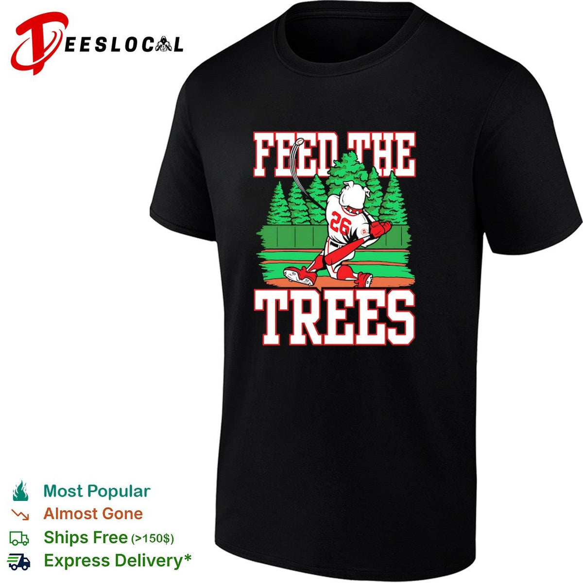 Feed the Trees Georgia Bulldogs baseball shirt Unisex