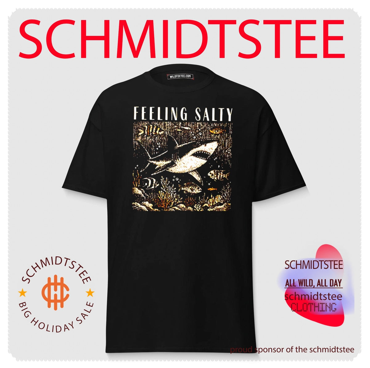 Feeling Salty Shark Ocean Life sea underwater shirt Unisex