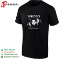 Female artist wolves portrait moon art shirt Unisex