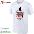 Female silhouette takeoff flames bold text edgy humor shirt Unisex