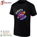 Female vocalist bold lips stars retro pop art logo concert shirt Unisex