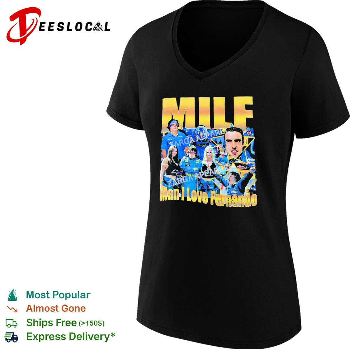 Fernando Alonso Renault F1 Team MILF Man I Love Fernando shirt Unisex