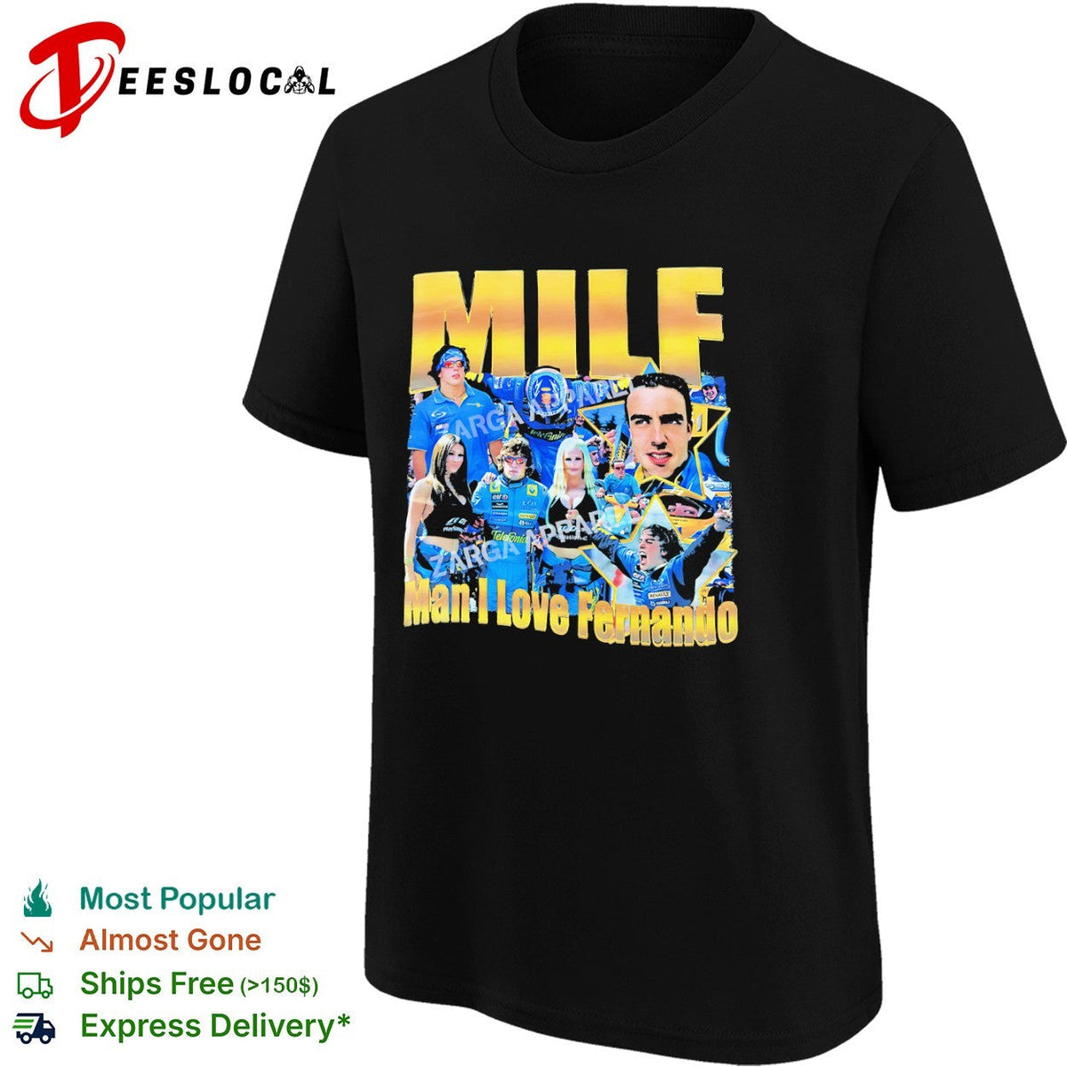 Fernando Alonso Renault F1 Team MILF Man I Love Fernando shirt Unisex