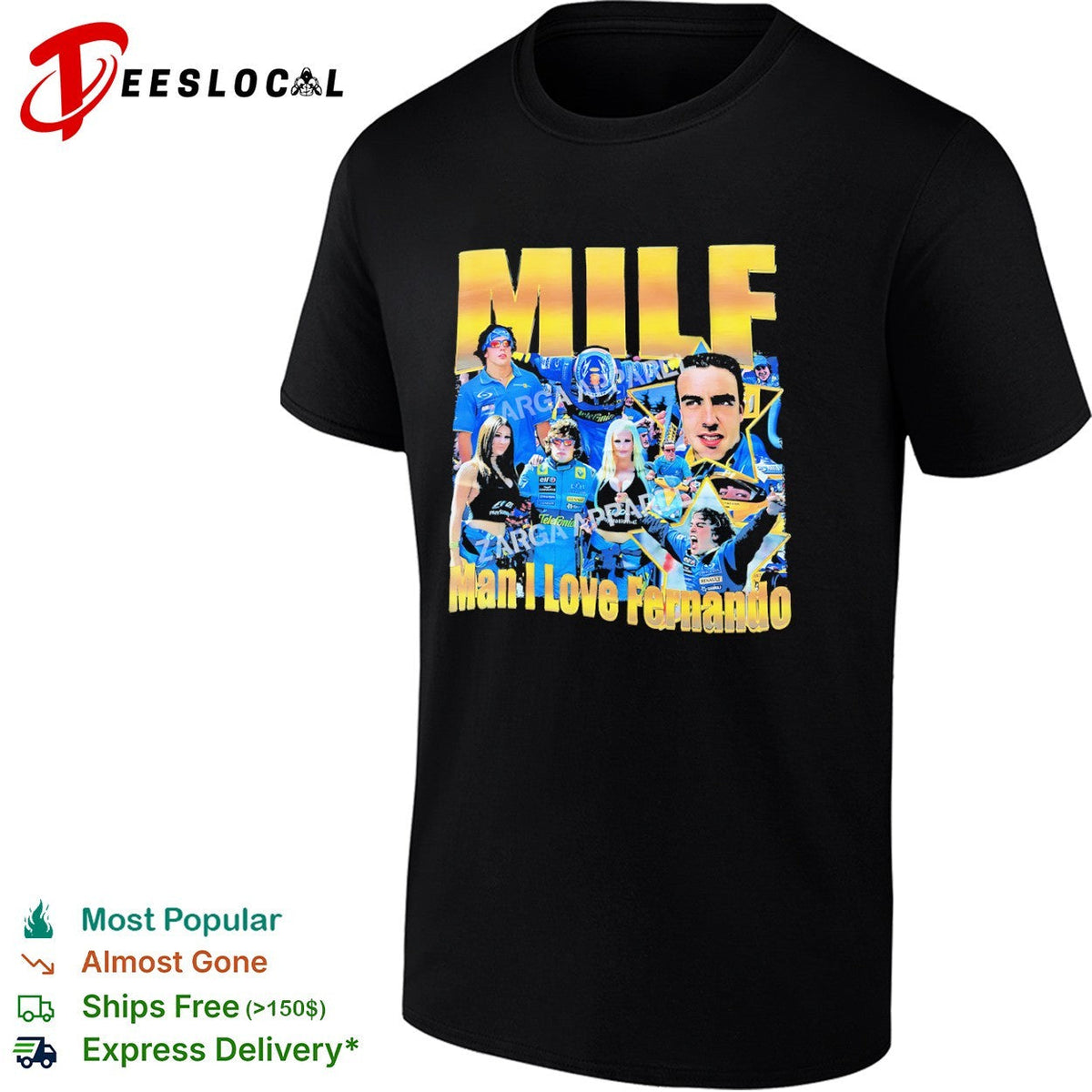 Fernando Alonso Renault F1 Team MILF Man I Love Fernando shirt Unisex