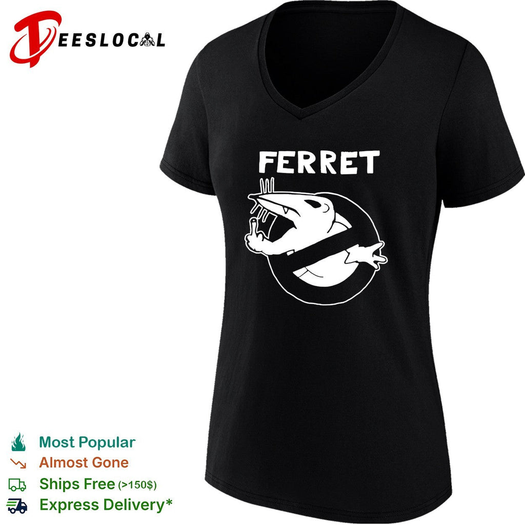 Ferret Ghostbusters parody logo funny animal humor shirt Unisex