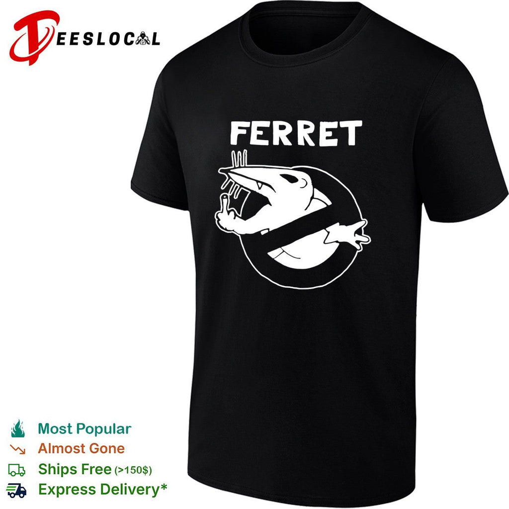 Ferret Ghostbusters parody logo funny animal humor shirt Unisex
