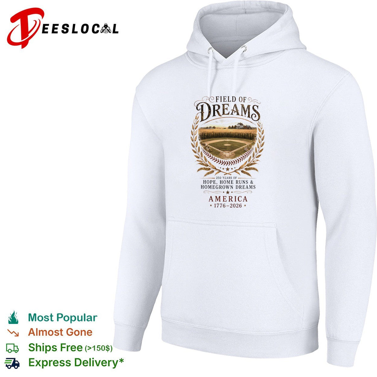Field of dreams 250 years of hope home runs and homegrown dreams America shirt Unisex