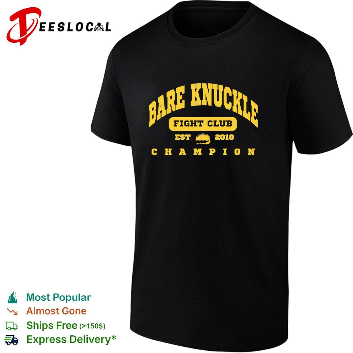 Fight club est 2018 champion bold text shirt Unisex