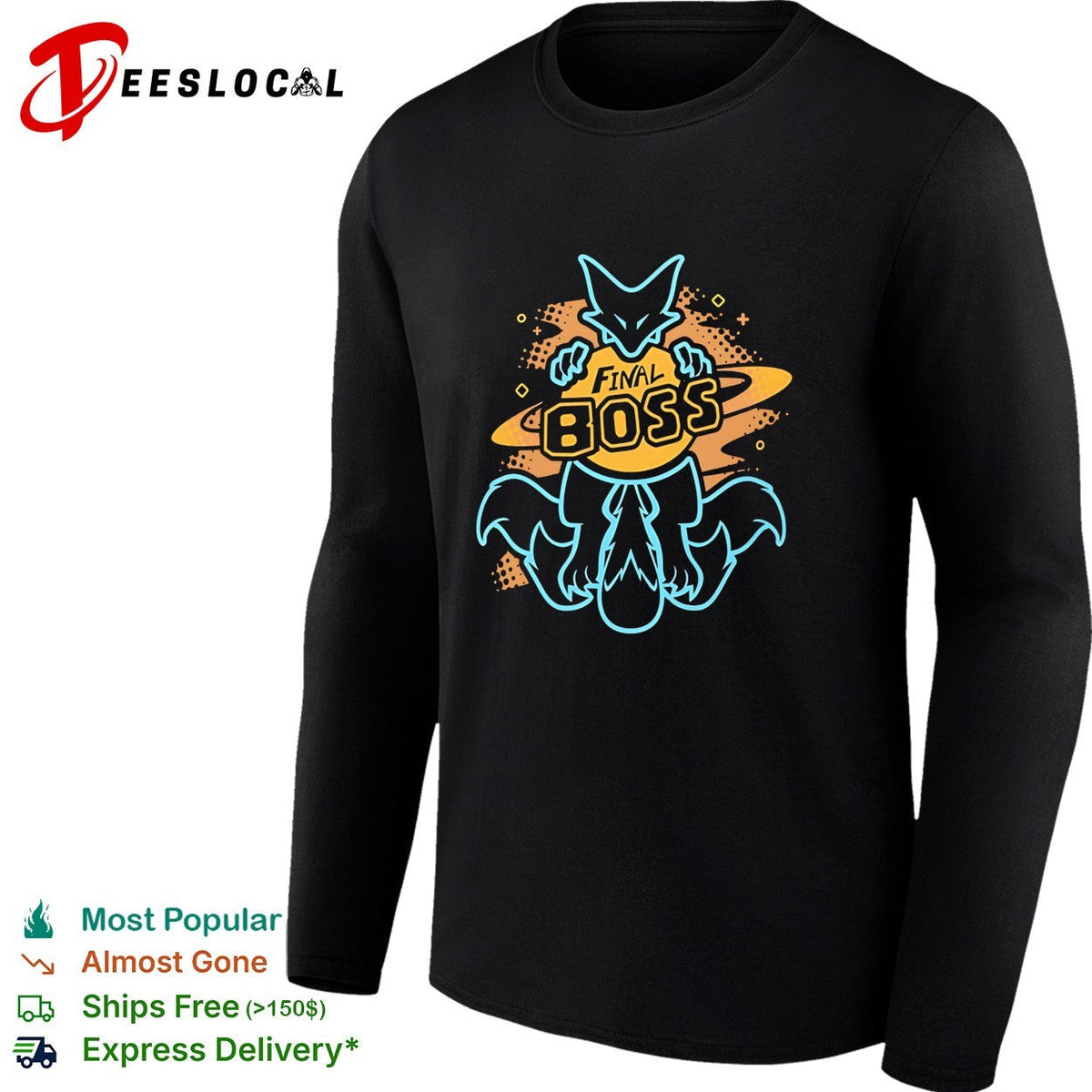 Final Boss Kitsune Fox Nine Tails Celestial Planet Anime Gaming Gamer Power shirt Unisex