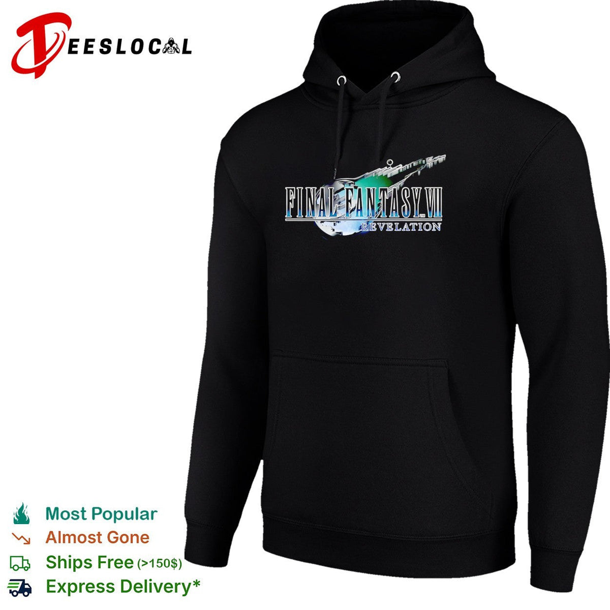 Final Fantasy VII Revelation Logo Design Character Franchise Gaming Pop Culture shirt Unisex