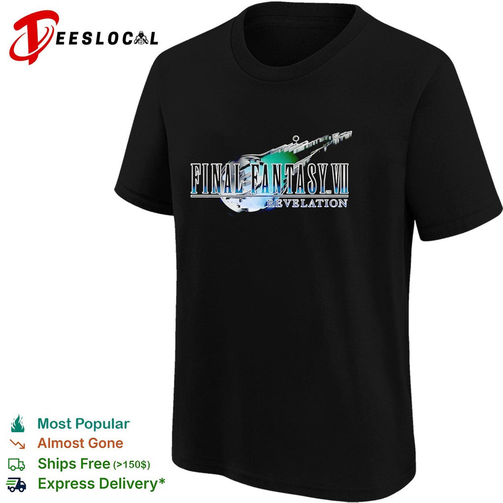 Final Fantasy VII Revelation Logo Design Character Franchise Gaming Pop Culture shirt Unisex