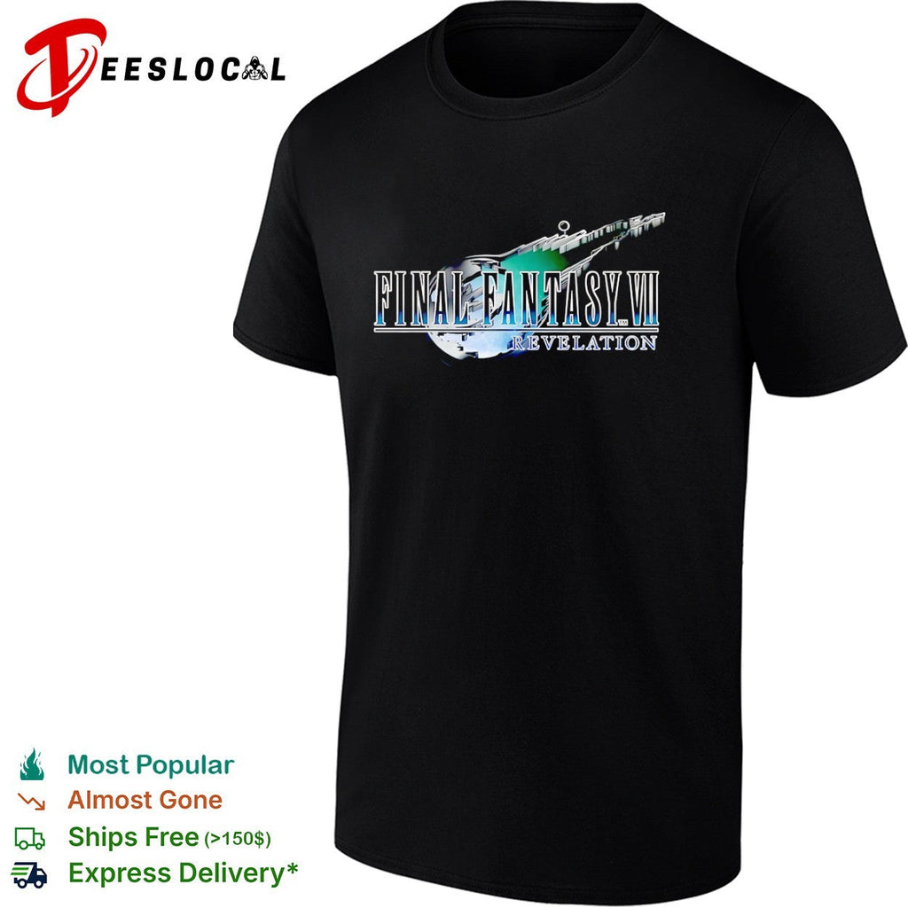Final Fantasy VII Revelation Logo Design Character Franchise Gaming Pop Culture shirt Unisex