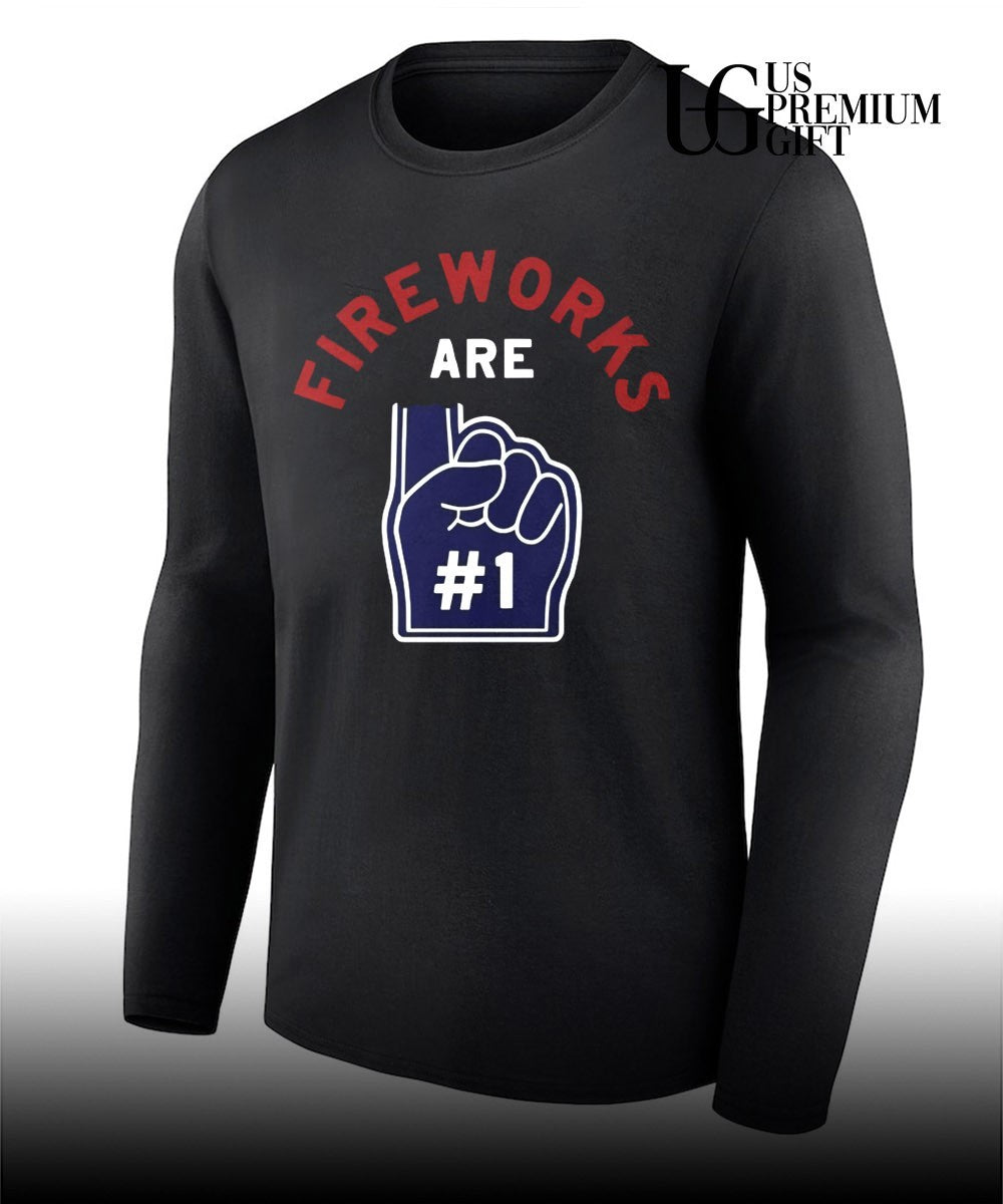 Fireworks are number 1 Foam Finger 4th Of July shirt Unisex