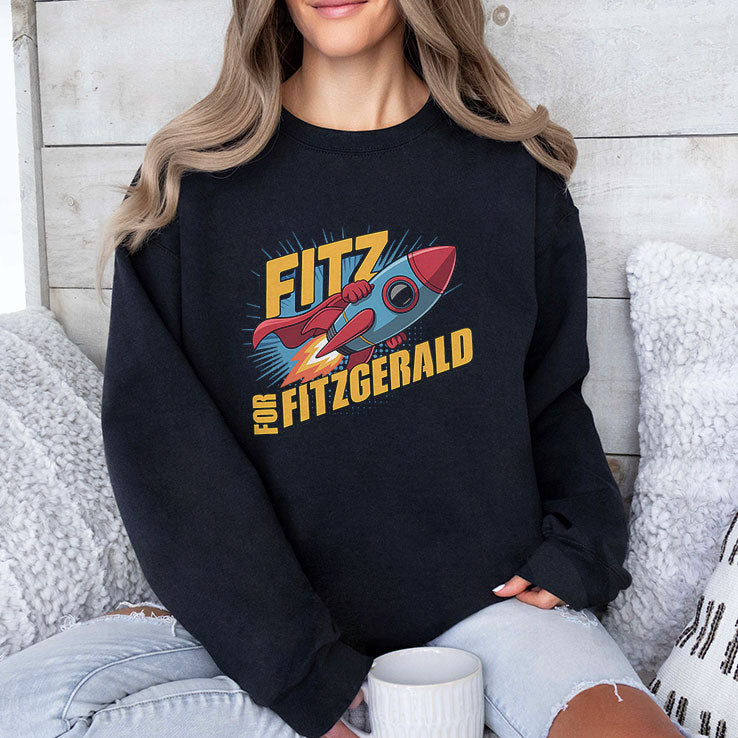 Fitz For Fitzgerald Rocketship T Shirt Unisex