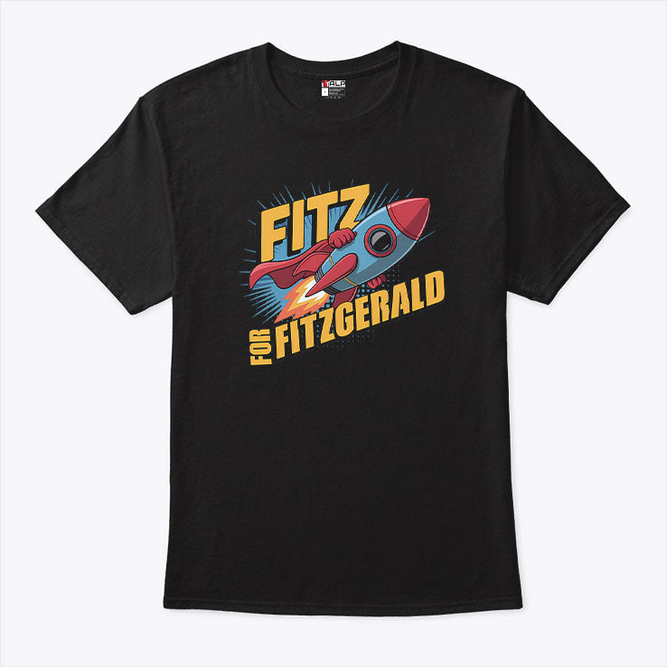 Fitz For Fitzgerald Rocketship T Shirt Unisex