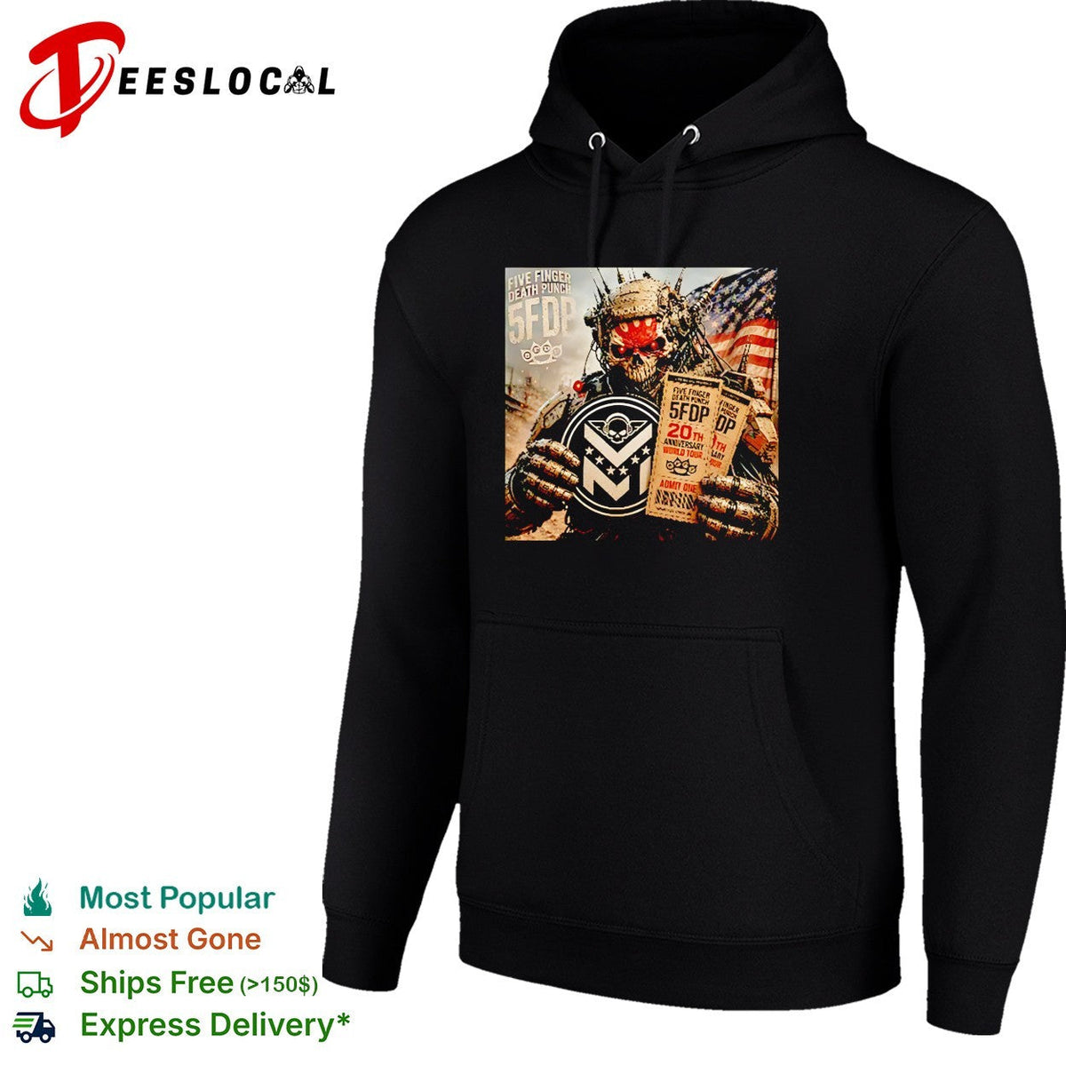 Five Finger Death Punch 20th anniversary world tour shirt Unisex