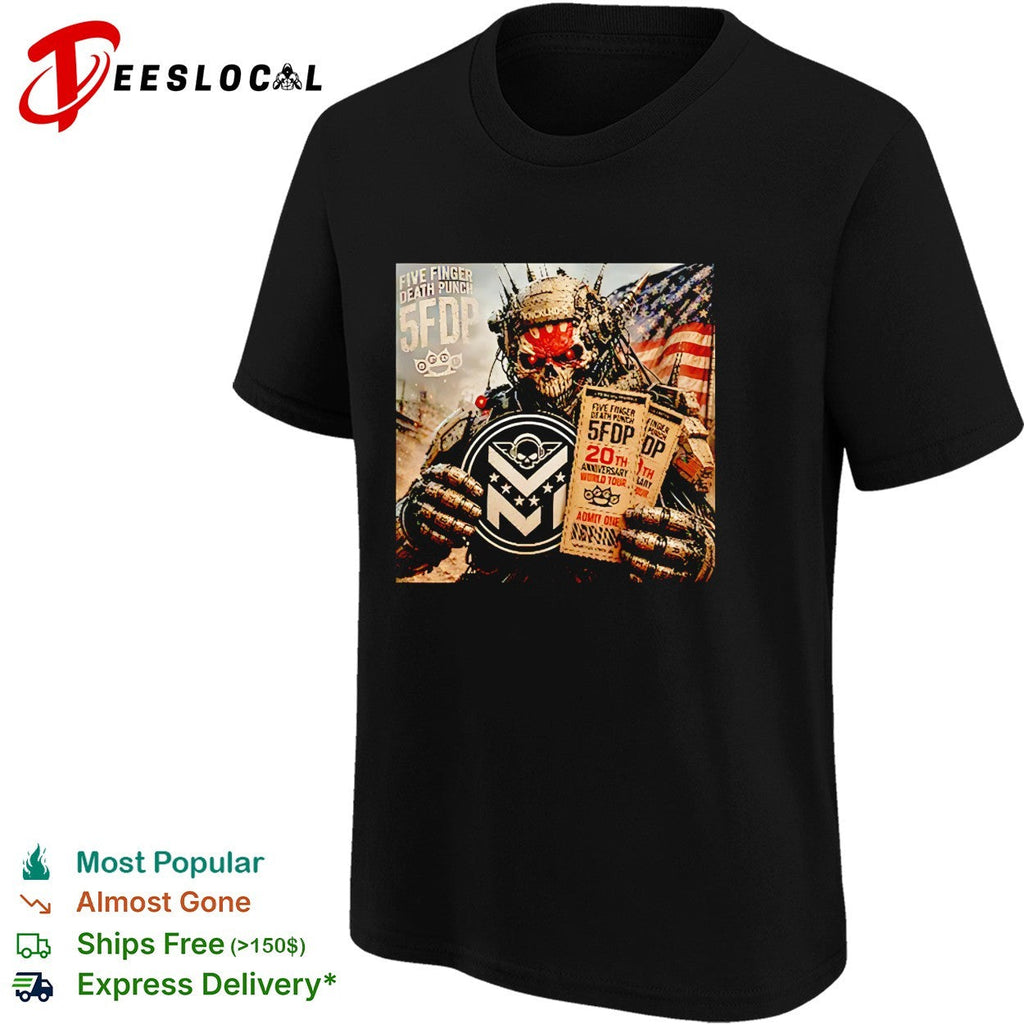 Five Finger Death Punch 20th anniversary world tour shirt Unisex