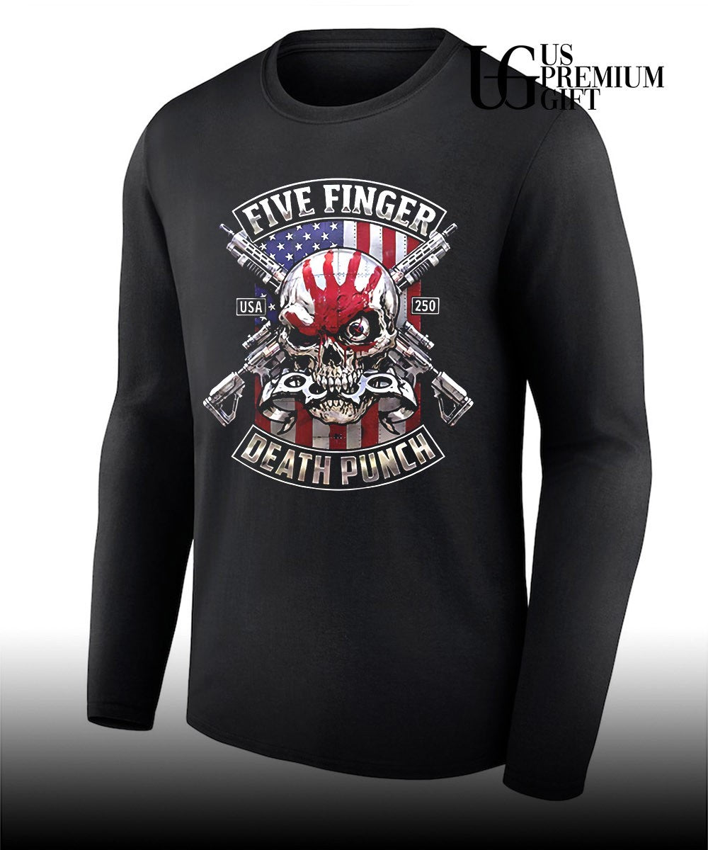 Five Finger Death Punch Usa 250 Skull and Rifles shirt Unisex