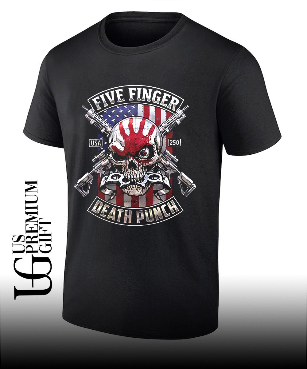 Five Finger Death Punch Usa 250 Skull and Rifles shirt Unisex