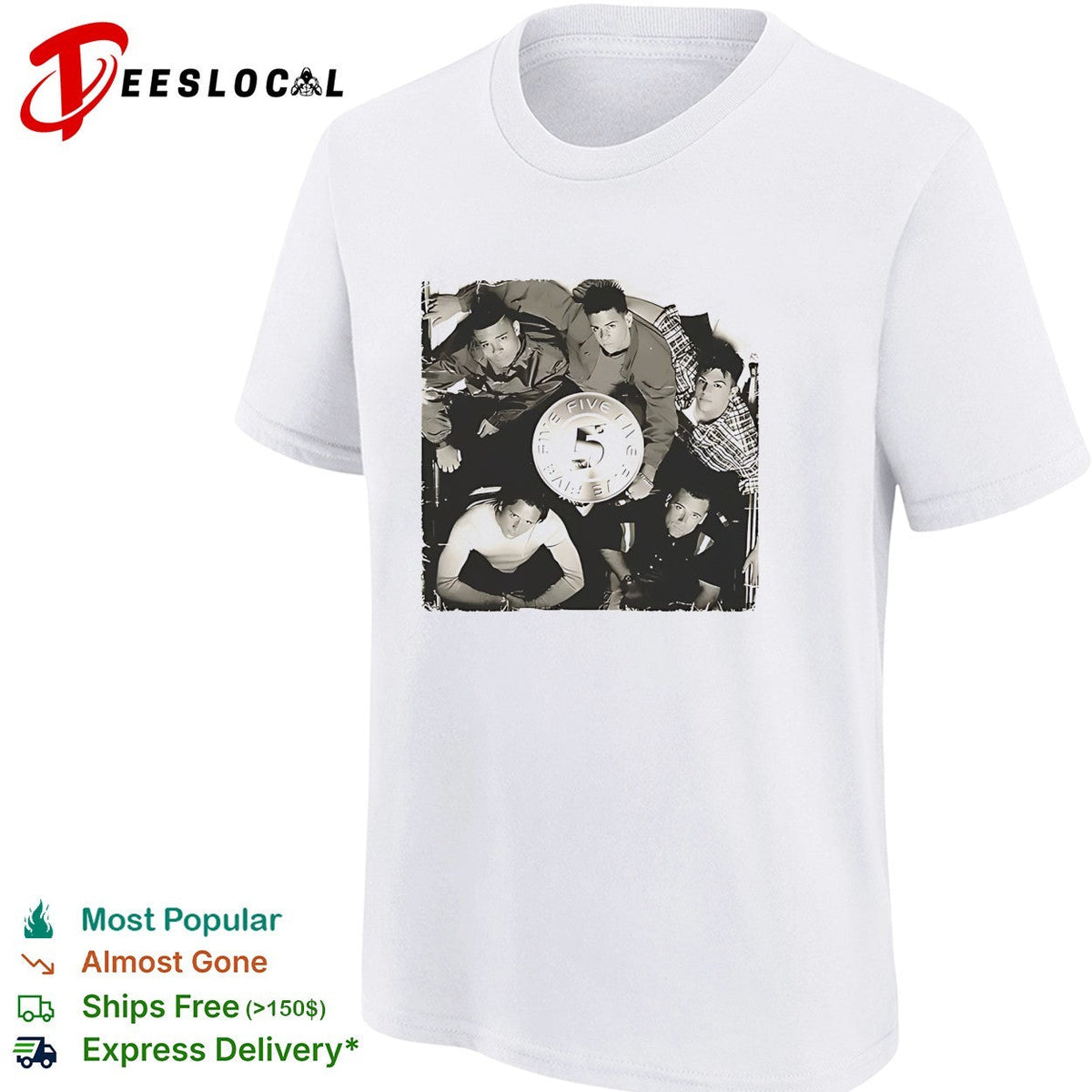 Five band photo shirt Unisex