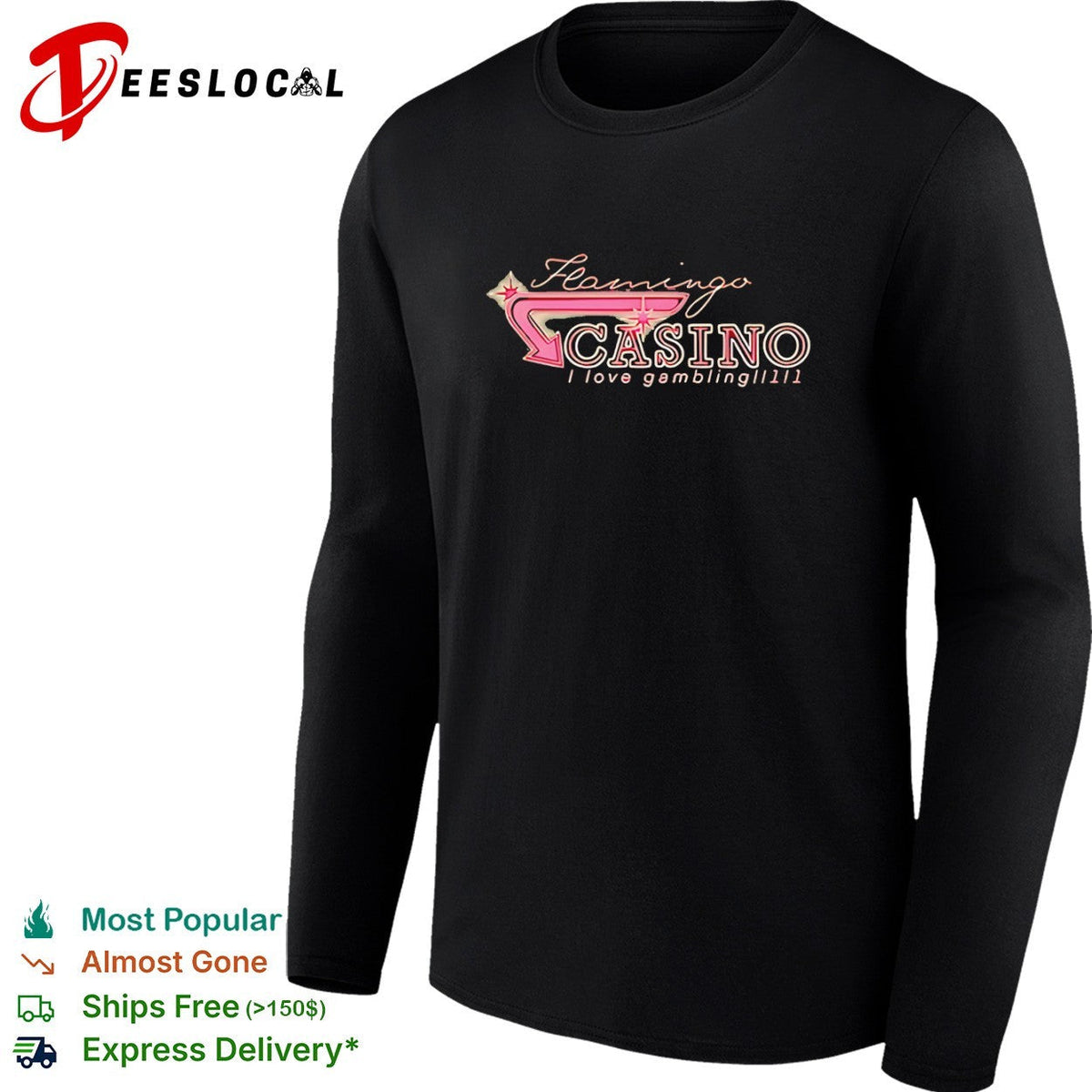Flamingo Casino I love gambling shirt Unisex