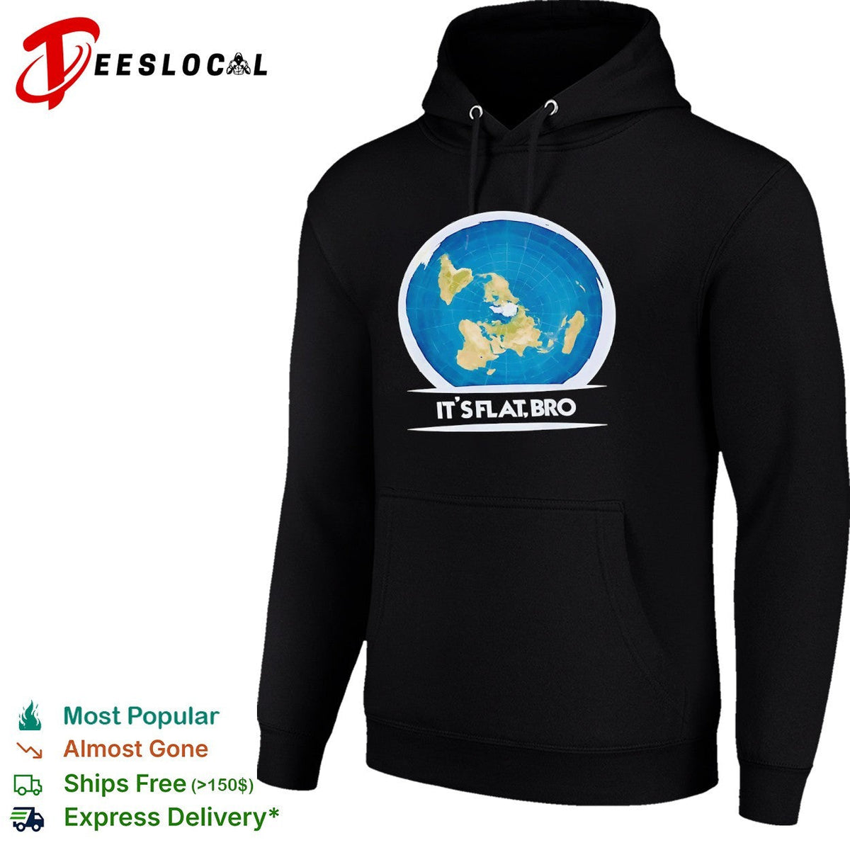 Flat Earth Map It is Flat Bro and Conceptual Cartography shirt Unisex