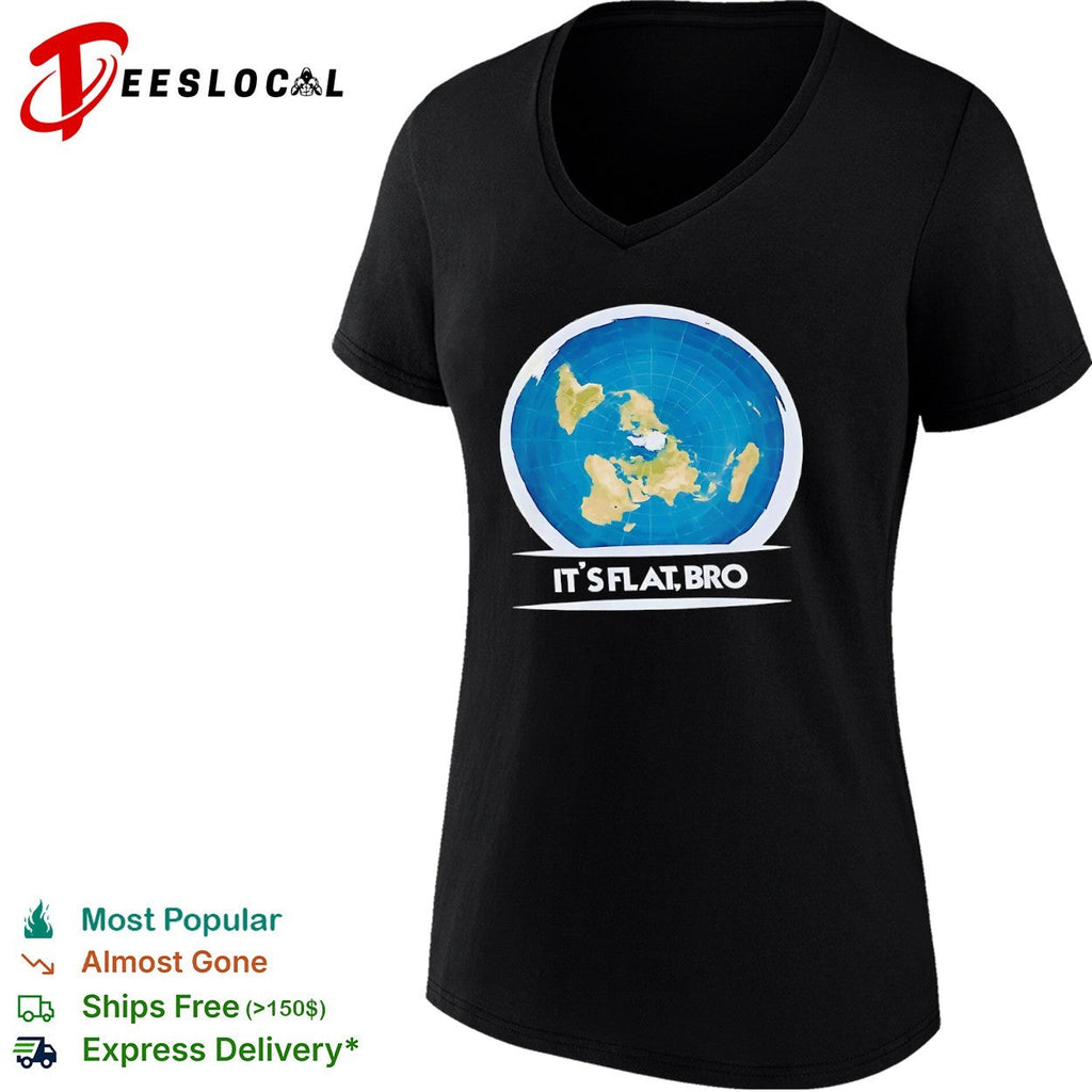 Flat Earth Map It is Flat Bro and Conceptual Cartography shirt Unisex