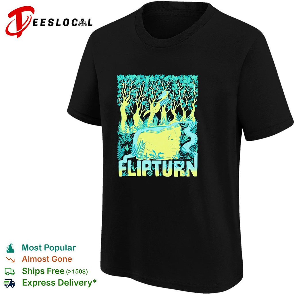 Flipturn band forest nature illustration concert shirt Unisex