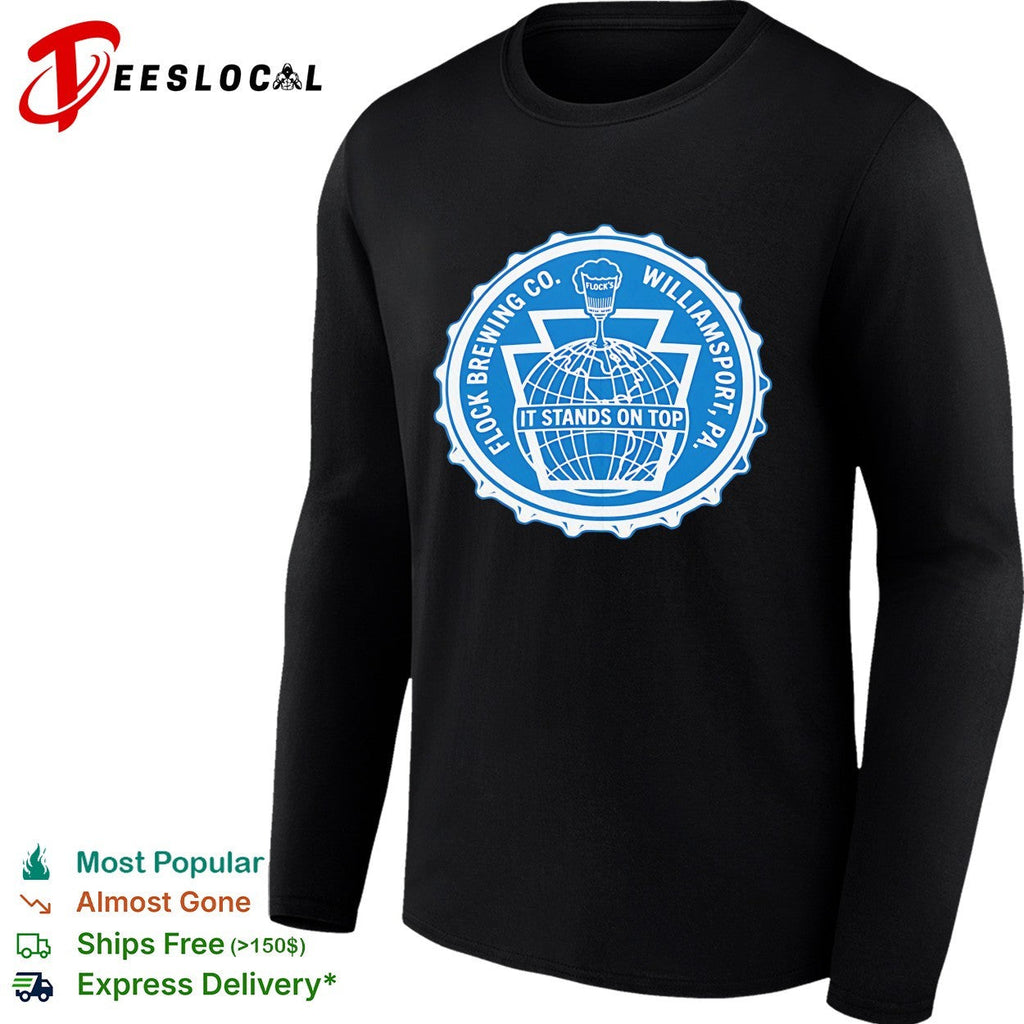 Flock Brewing Co Williamsport PA it stands on top bottle cap badge shirt Unisex