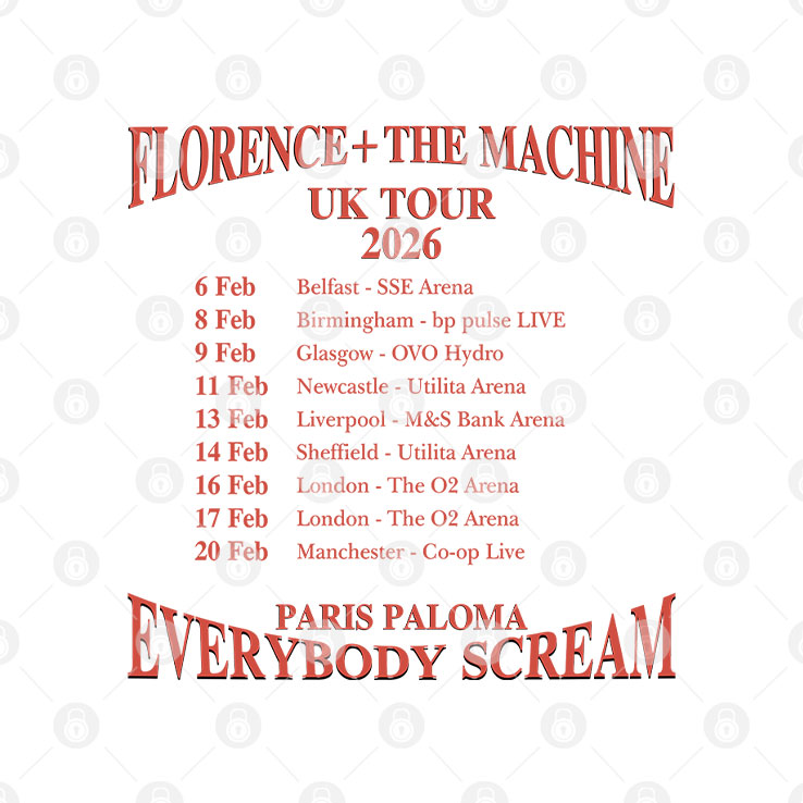 Florence And The Machine UK Tour 2026 Shirt Unisex