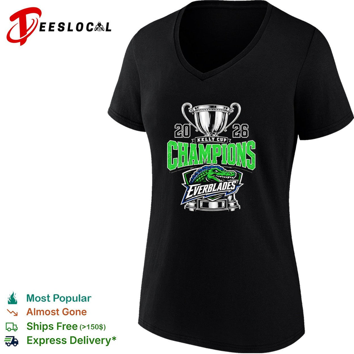 Florida Everblades 20 26 Kelly Cup Champions Gator Hockey Team Logo Sport Shirt Unisex