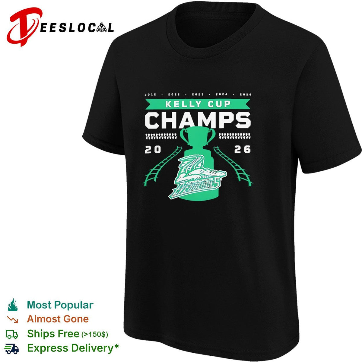 Florida Everblades Kelly Cup Champs 2012 2022 2023 2024 2026 ECHL hockey team shirt Unisex