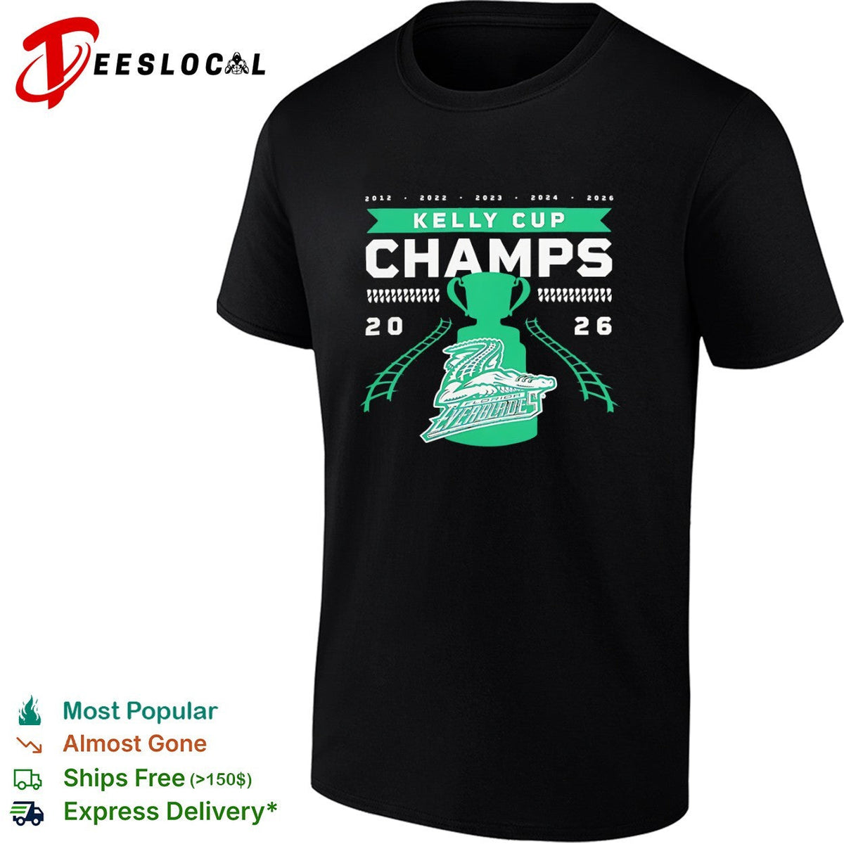 Florida Everblades Kelly Cup Champs 2012 2022 2023 2024 2026 ECHL hockey team shirt Unisex