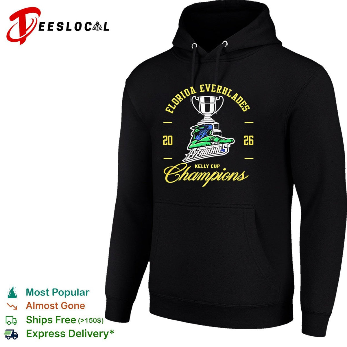 Florida Everblades trophy alligator 2026 Kelly Cup champions shirt Unisex