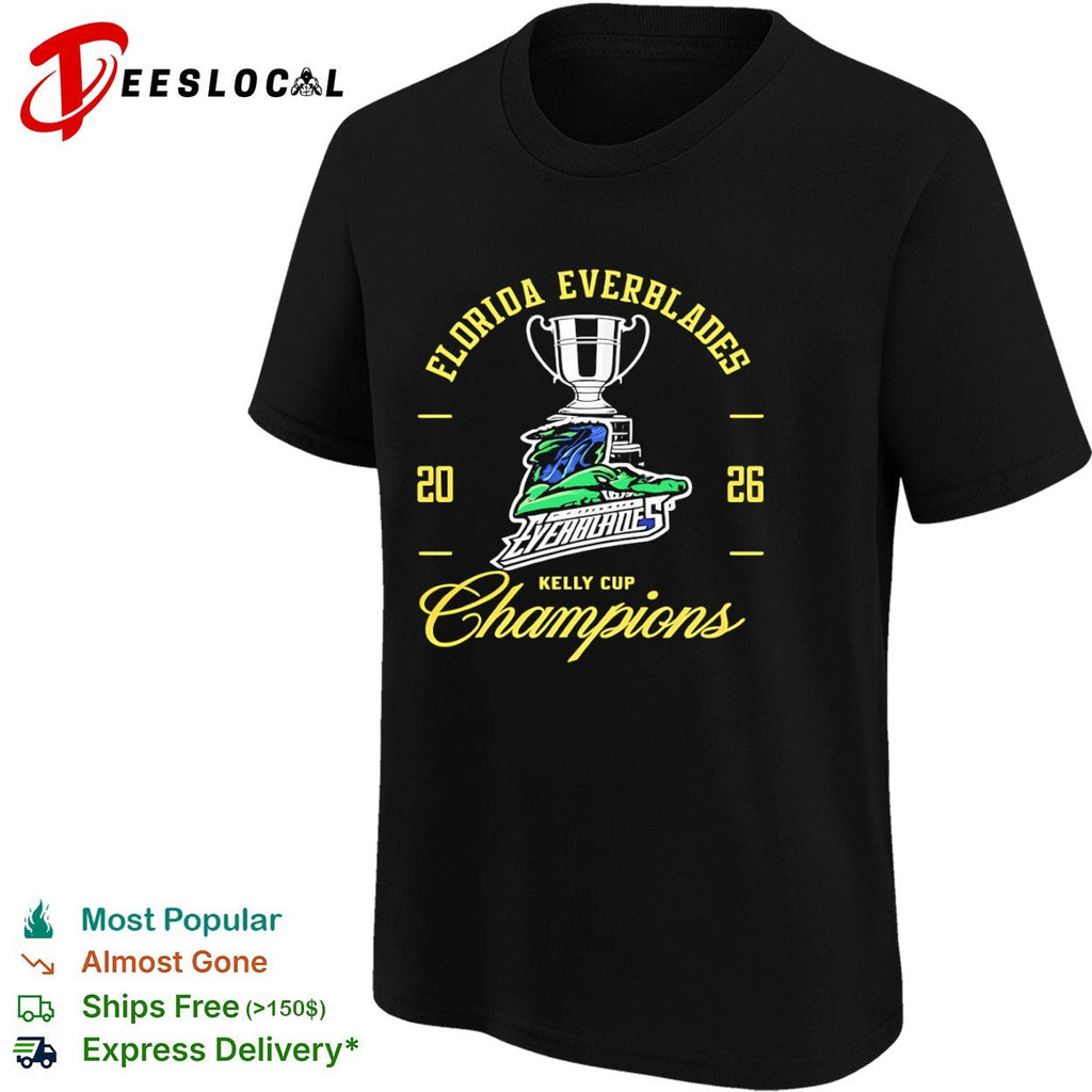 Florida Everblades trophy alligator 2026 Kelly Cup champions shirt Unisex
