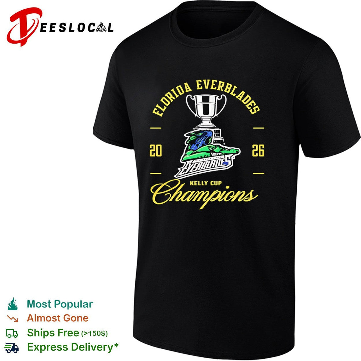 Florida Everblades trophy alligator 2026 Kelly Cup champions shirt Unisex