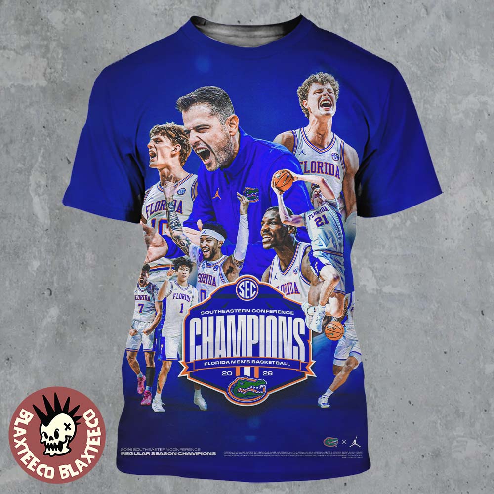 Florida Gators Men’s Basketball 2026 SEC Southeastern Conference Champions All Over Print Shirt