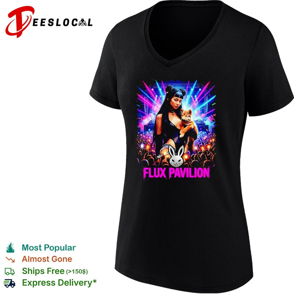 Flux Pavilion Wickzeo Rabbit Logo Rave Music Concert shirt Unisex