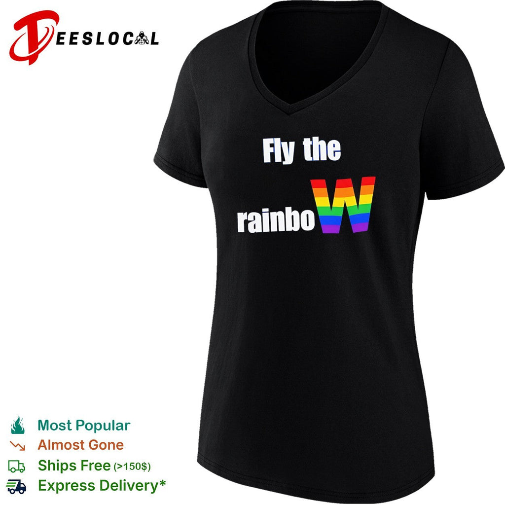 Fly the rainbow W pride flag shirt Unisex