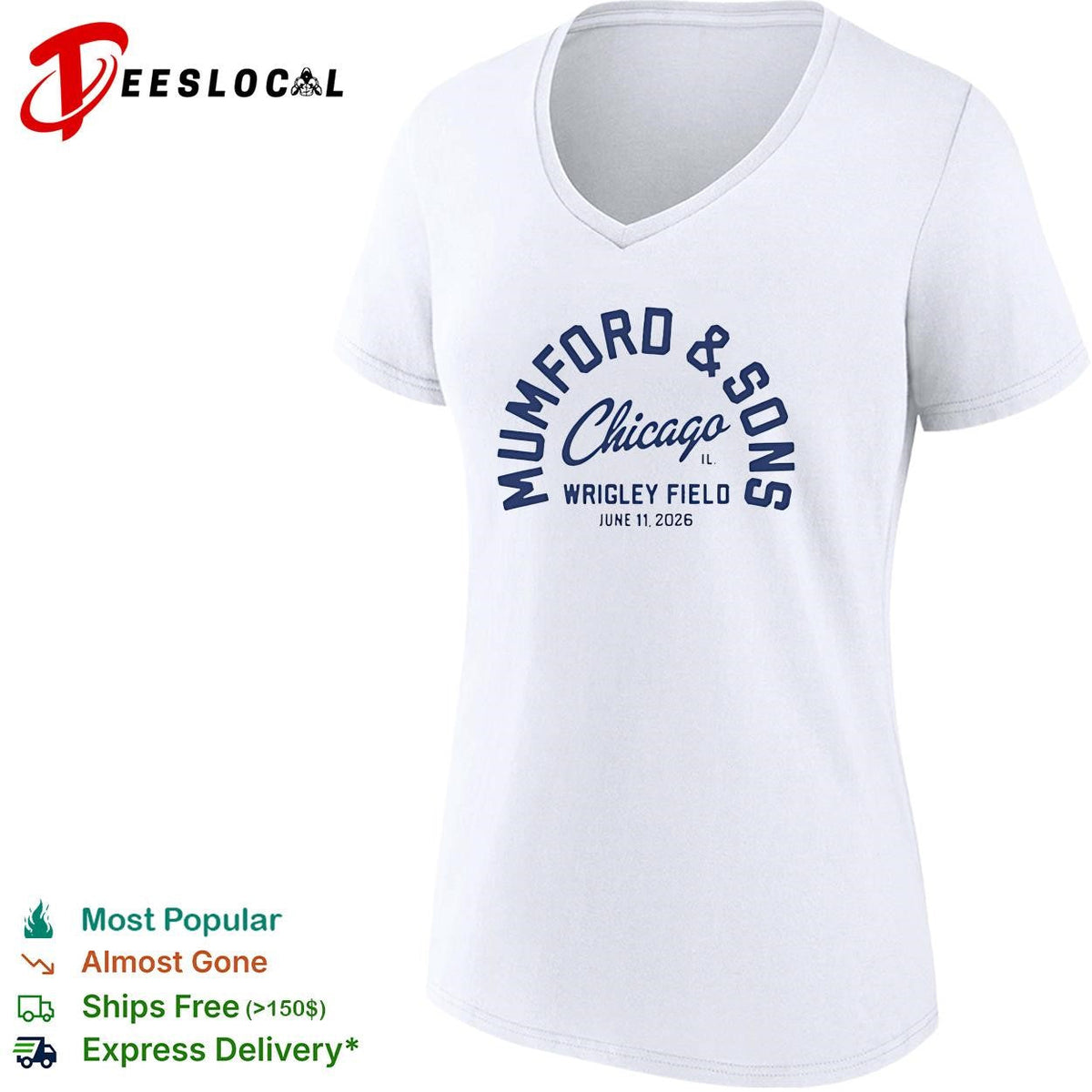 Folk rock band Chicago Wrigley Field June 11 2026 concert shirt Unisex