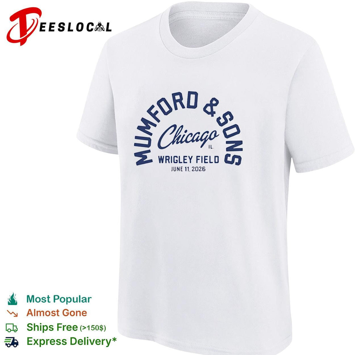 Folk rock band Chicago Wrigley Field June 11 2026 concert shirt Unisex