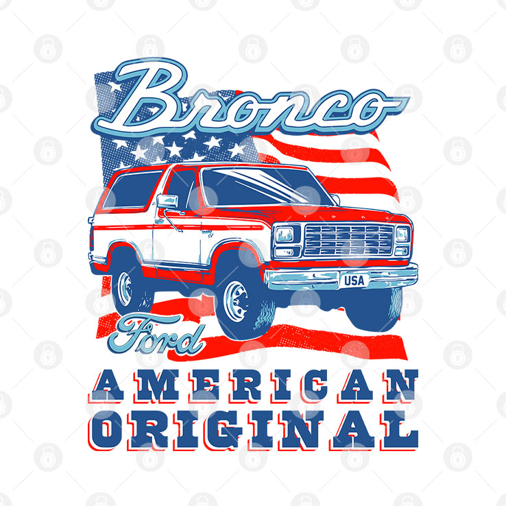 Ford Bronco American Original T Shirt Unisex