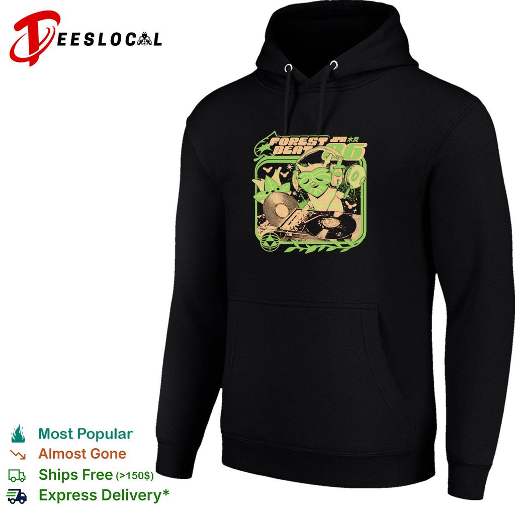 Forest Beat Japan frog DJ turntables music art shirt Unisex